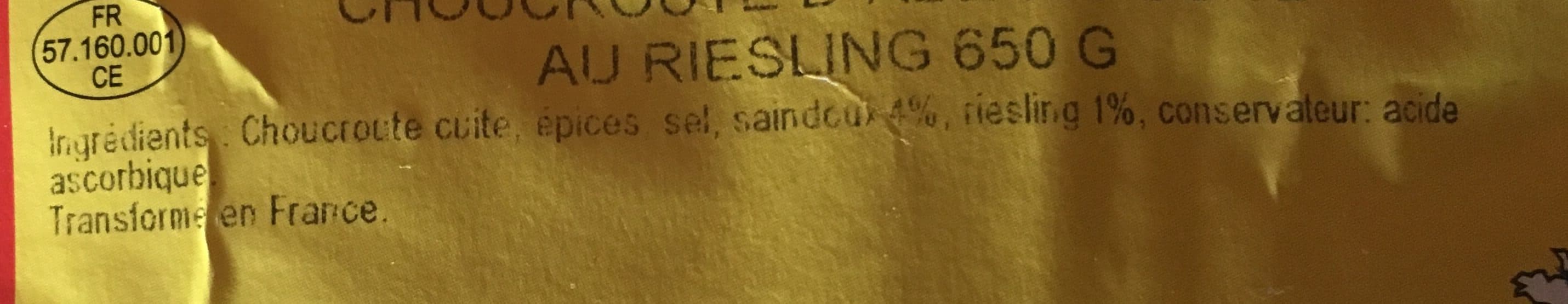 Charculor Choucroute d alsace cuite au riesling packshot
