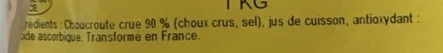 Charculor Choucroute crue packshot