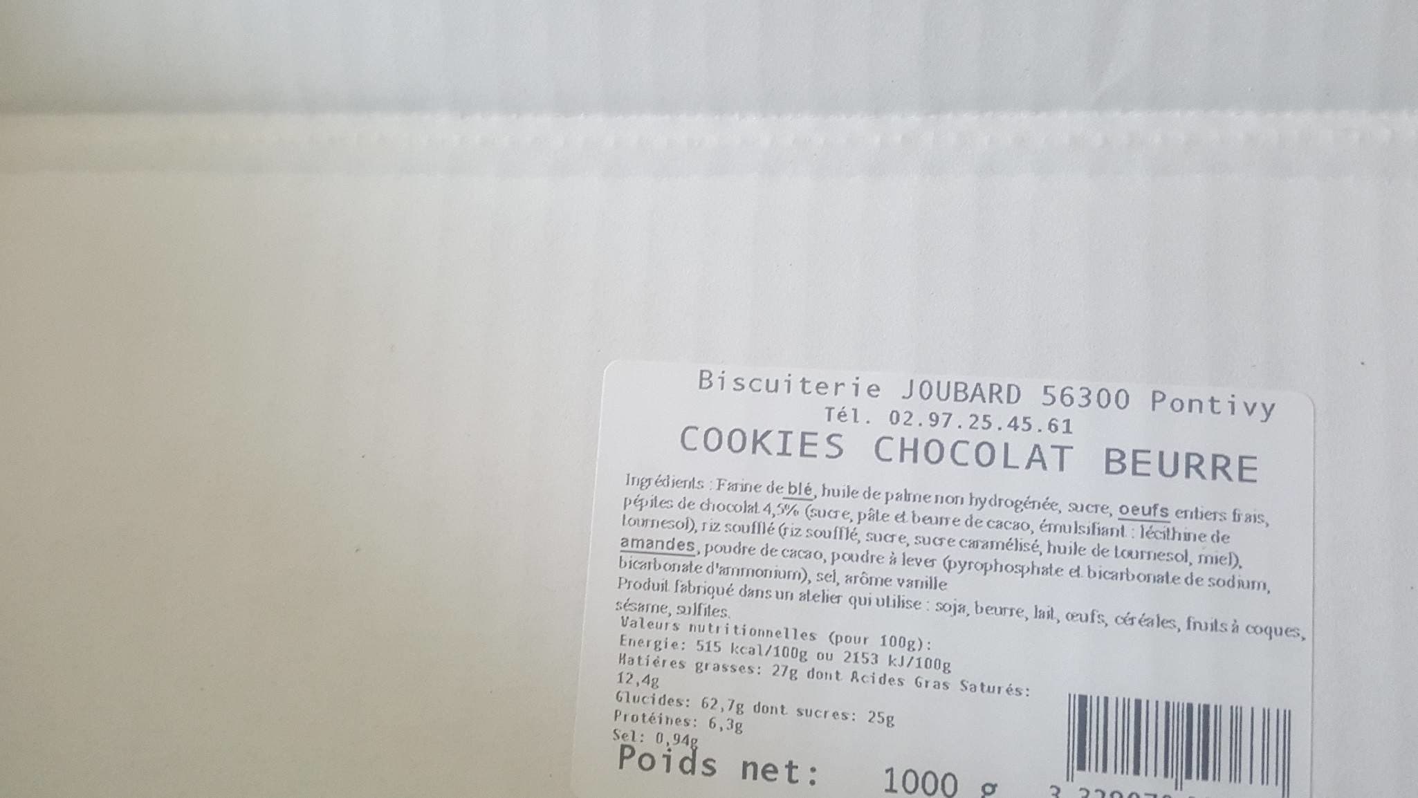 Joubard Cookies chocolat beurre packshot