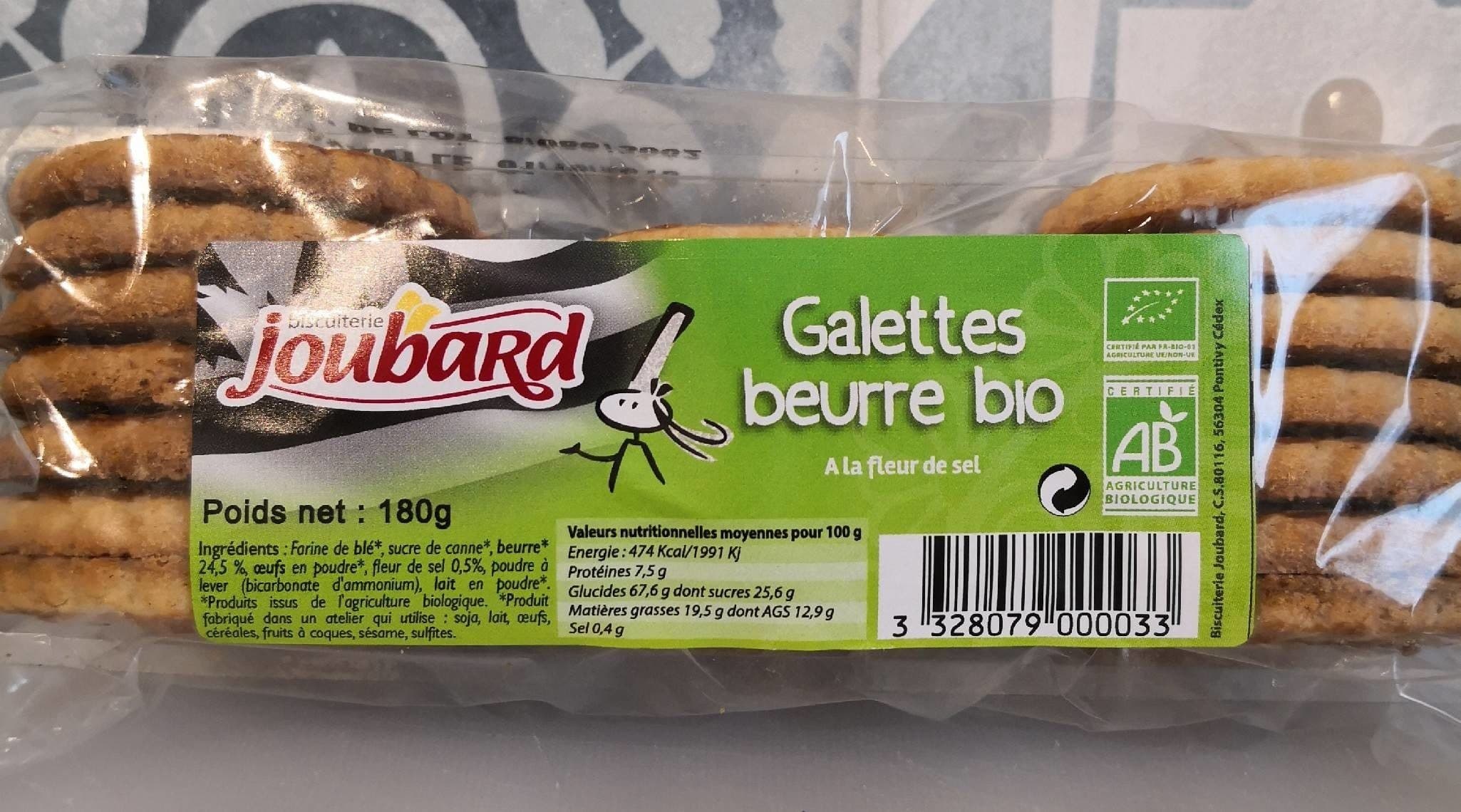Joubard Galettes bio pur beurre packshot