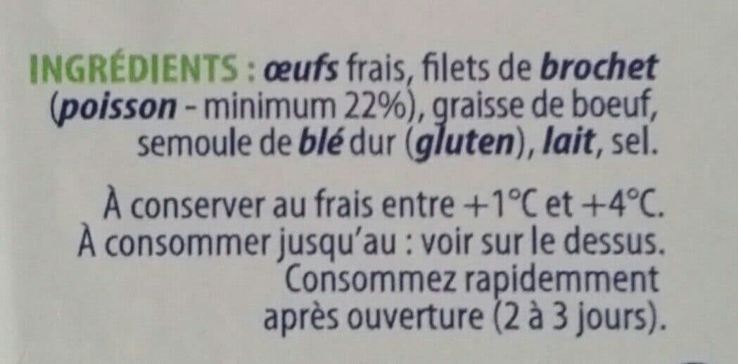 Open Food Facts Quenelle de brochet packshot