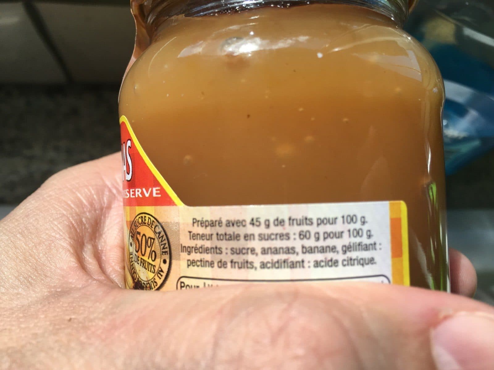Open Food Facts Confiture banane-ananas packshot