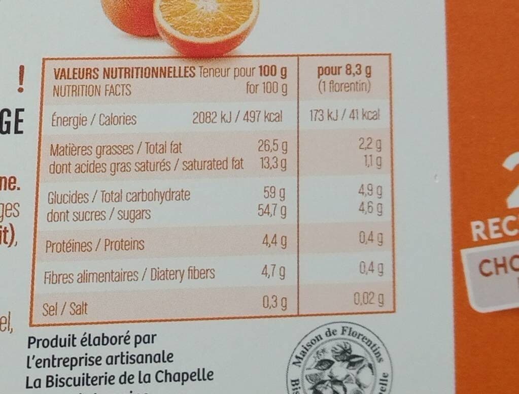 Michel Chatillon Les florentins- chocolat noir et orange packshot
