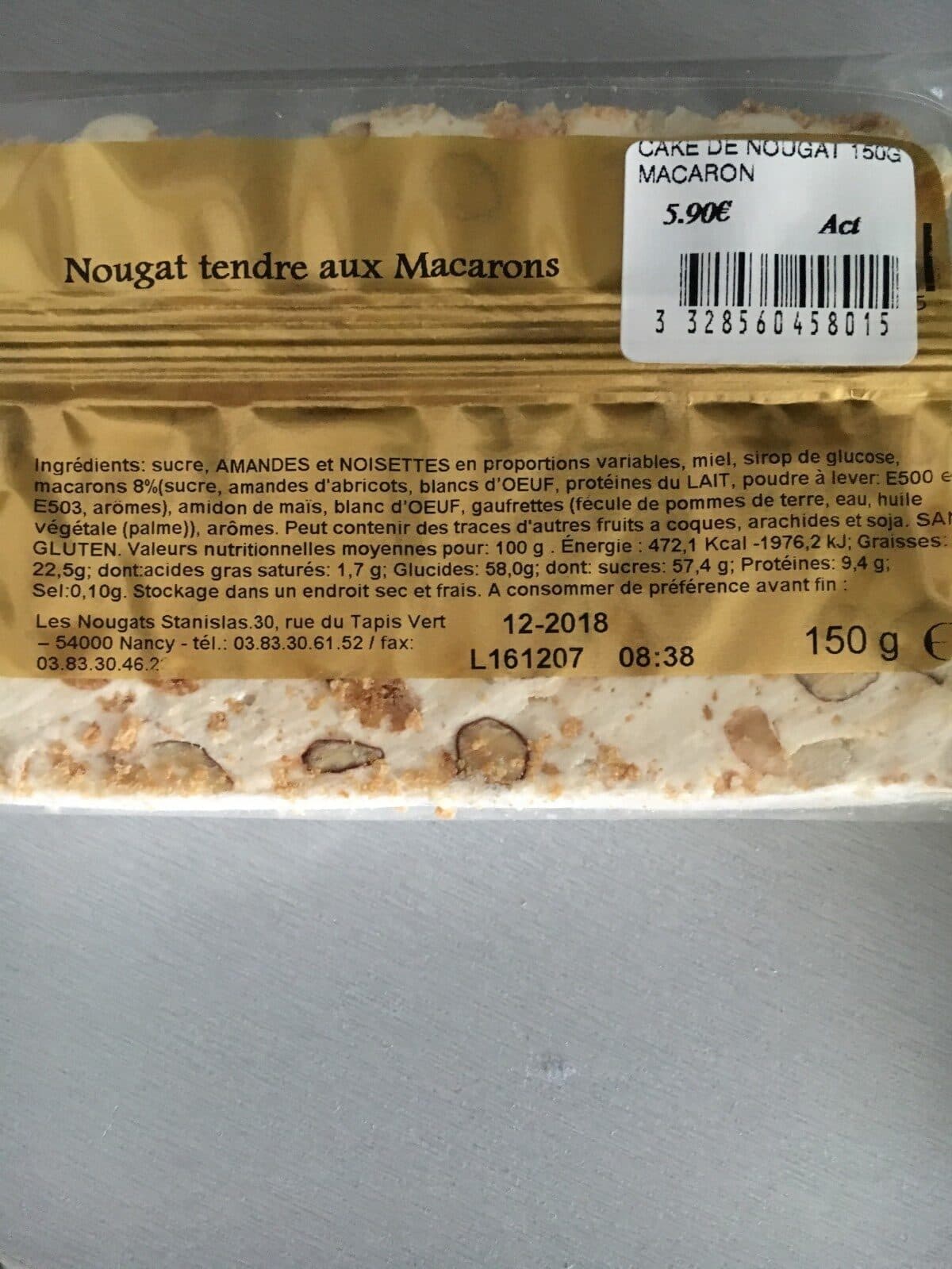 Open Food Facts Cake Macarons packshot