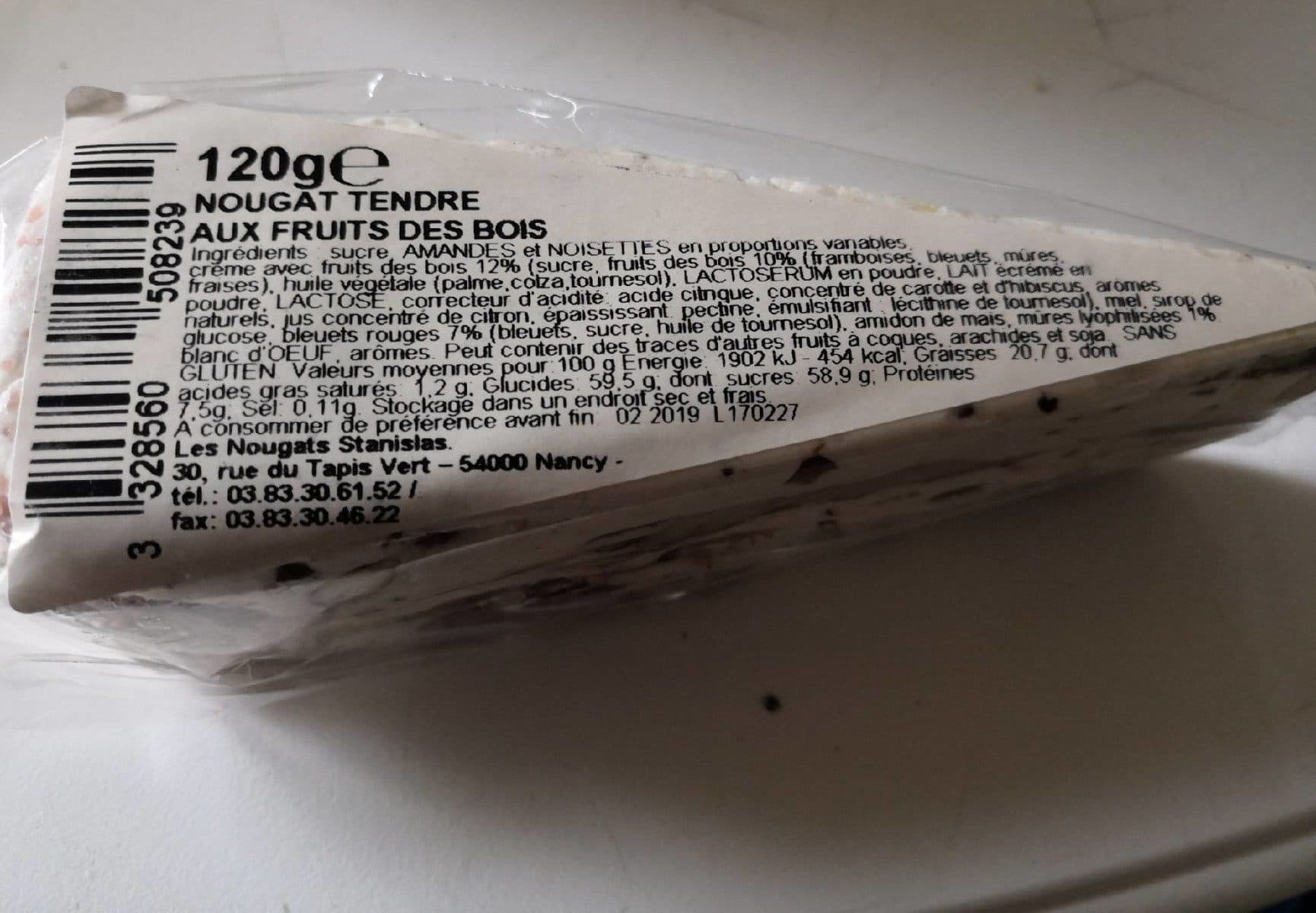 Open Food Facts Tarte De Nougat Fruits Des Bois packshot