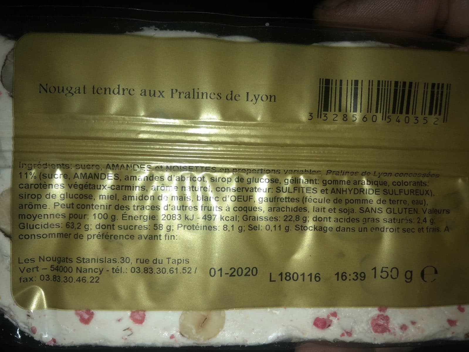 Open Food Facts Les nougats stanislas packshot