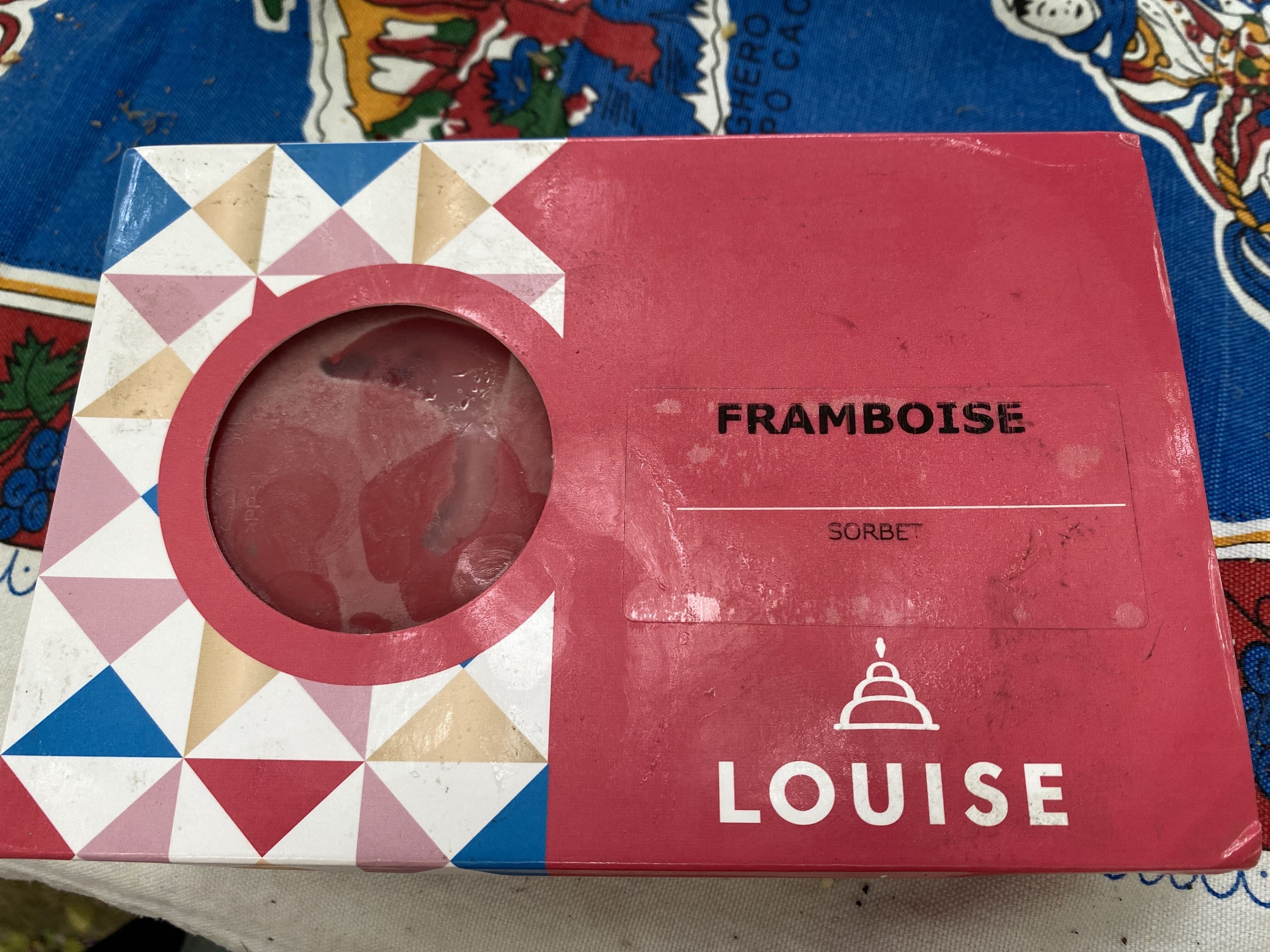 Louise Sorbet framboise packshot