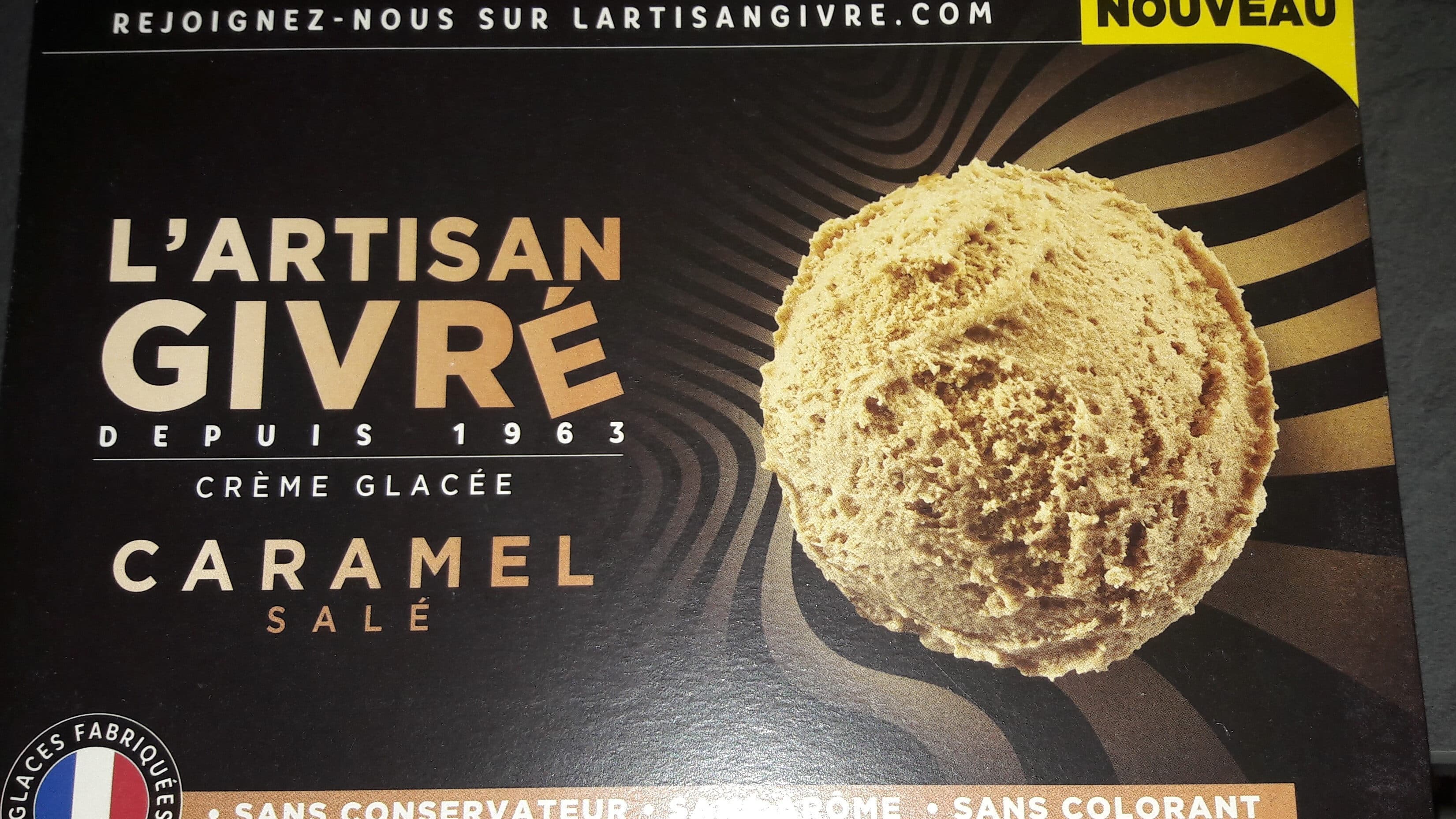 l'artisan givré Crème glacée caramel sale packshot