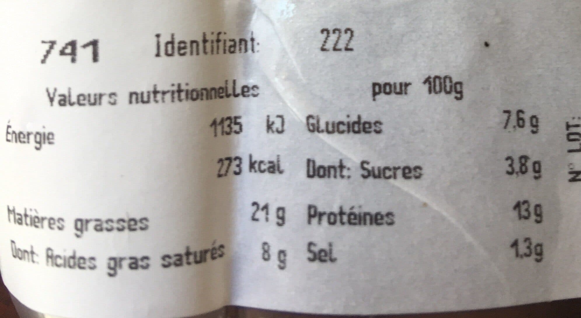 Open Food Facts Carcuterie bernier, Boudin noir aux oignons packshot
