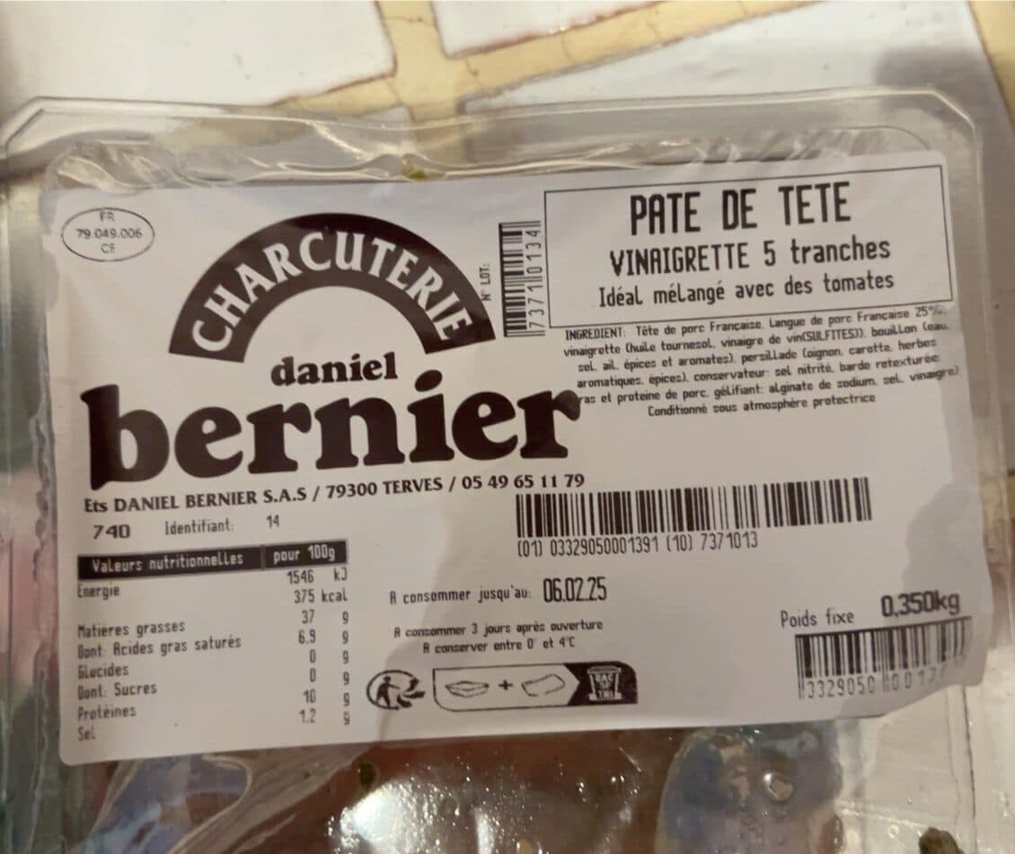 Bernier Paté de tête packshot
