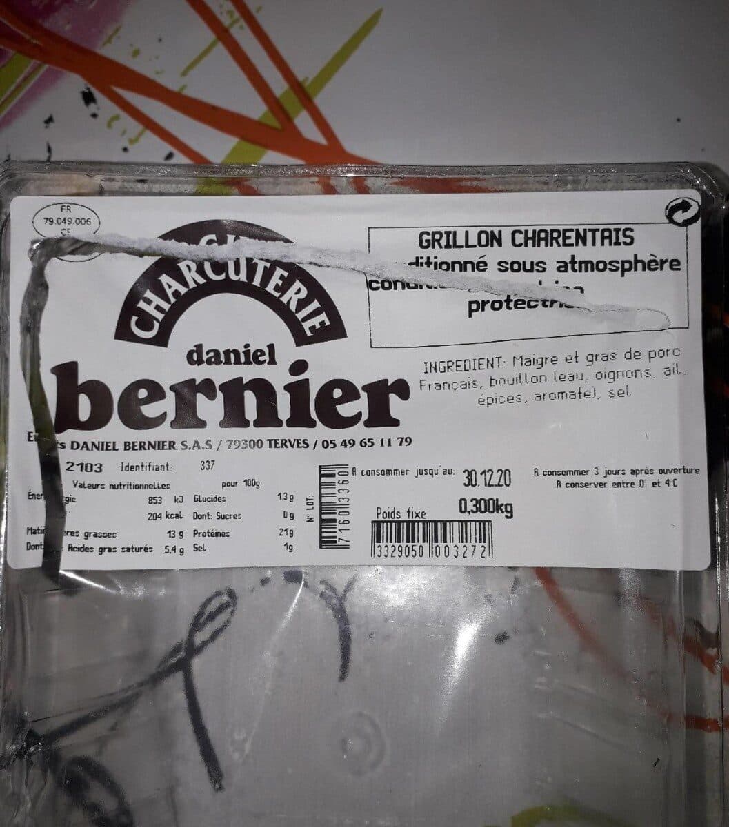 Open Food Facts Grillons Charentais DANIEL BERNIER packshot