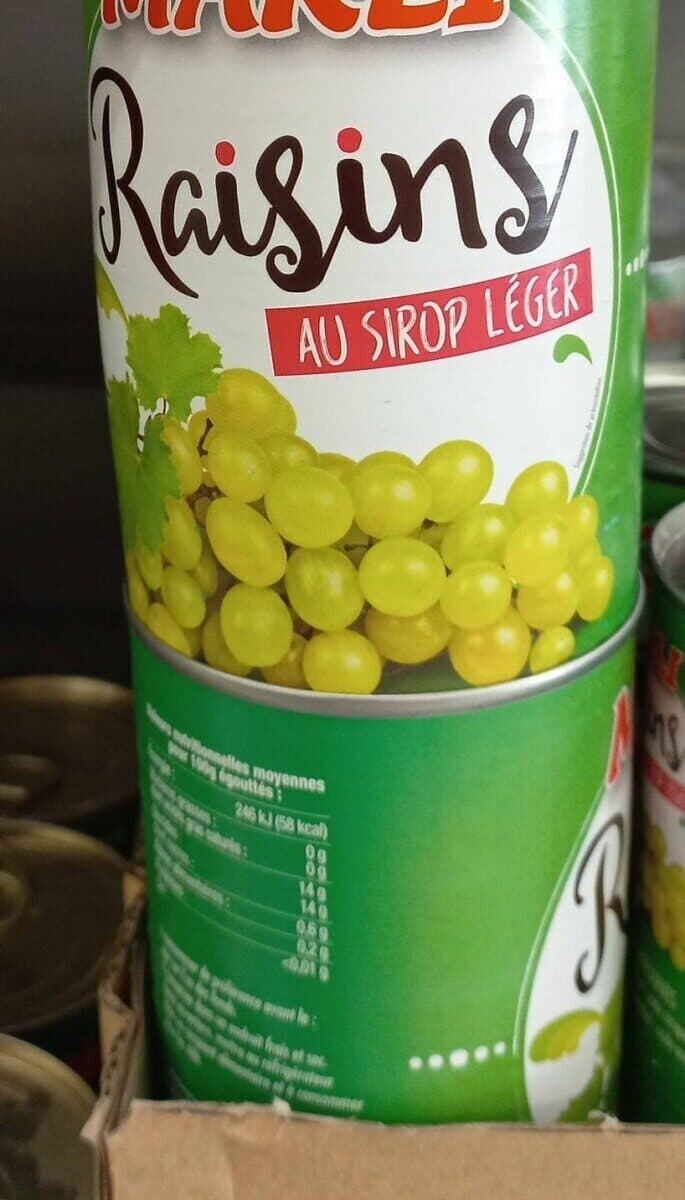 Open Food Facts Raisins Pelés Sans Pépin Au Sirop Léger packshot