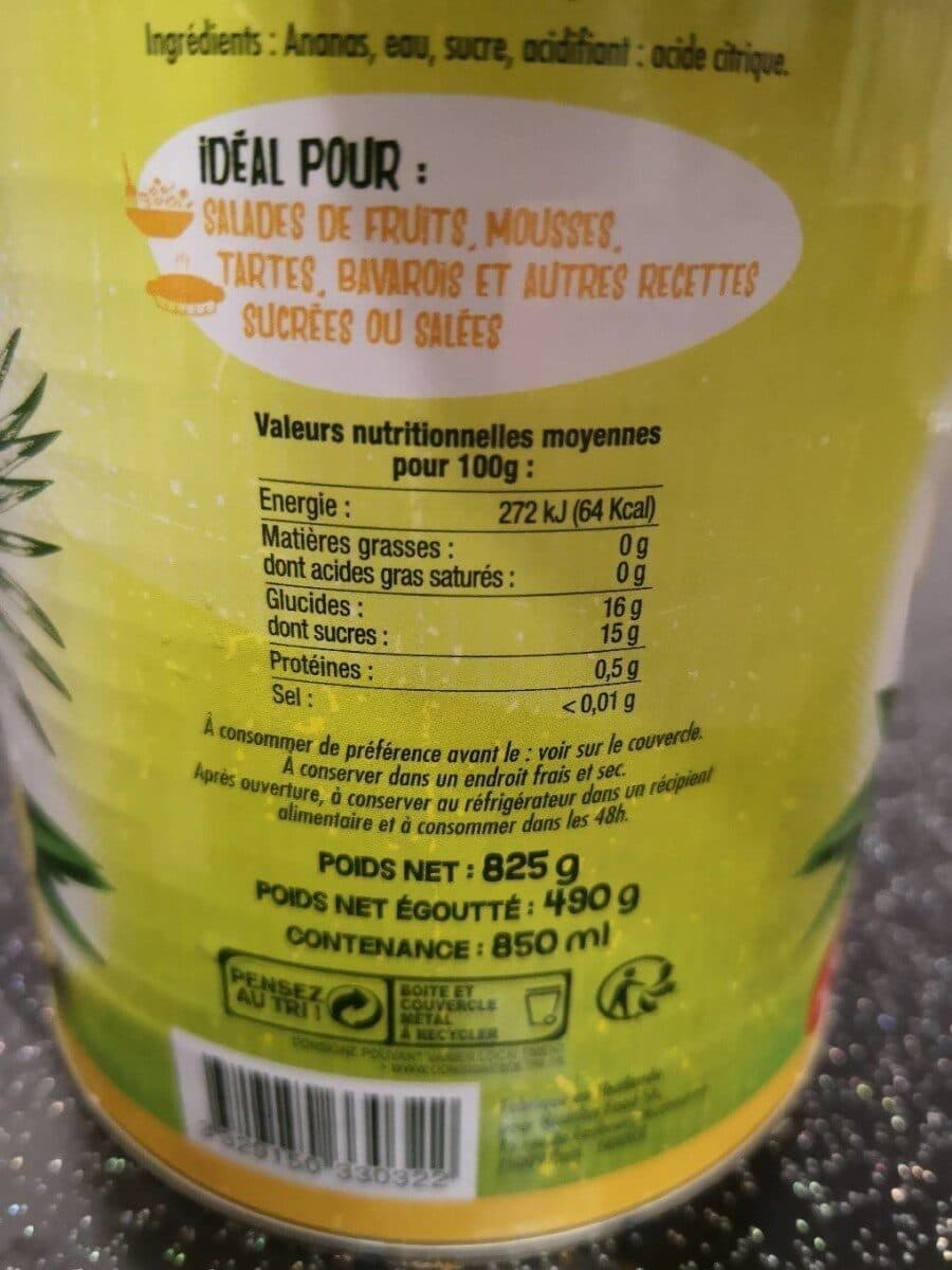 Open Food Facts Ananas tranches entieres packshot