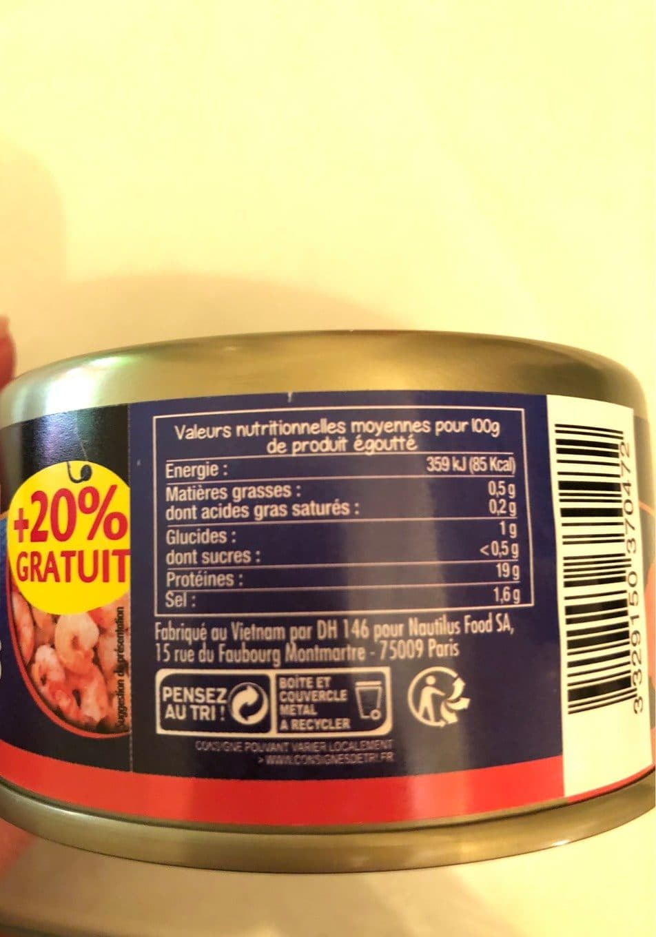 Nautilus Crevettes sauvages packshot