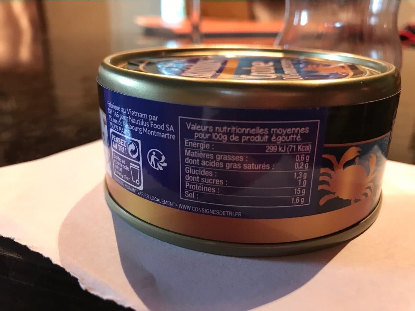 Nautilus CRABE 100% MORCEAUX packshot