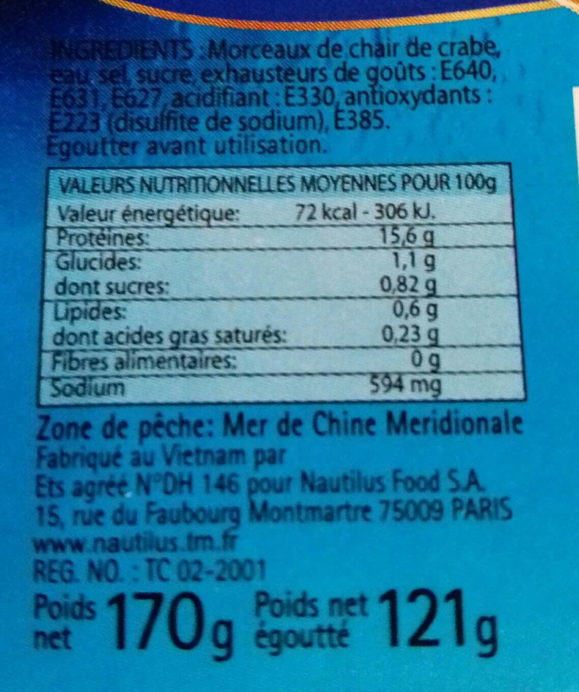 Nautilus Boite 1 / 2 Crabe Selection Nautilus packshot