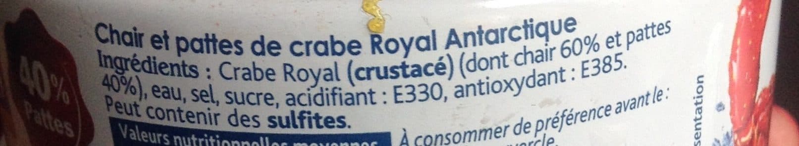 Nautilus Crabe royal Antarctique, sans cartilage packshot