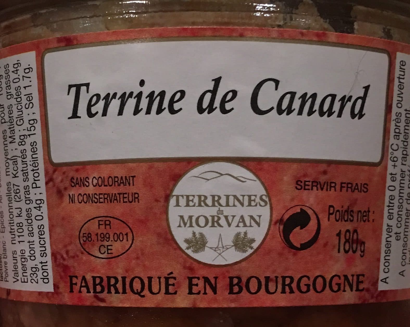 Terrines Du Morvan Terrine de canard packshot