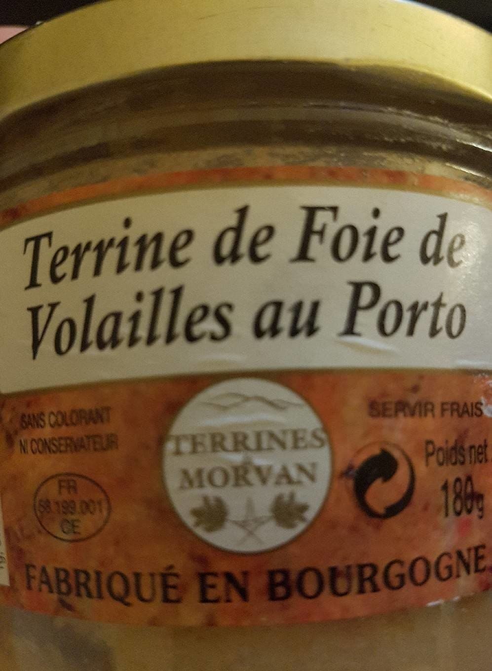 Terrines Du Morvan Terrine de foie de volailles au Porto packshot