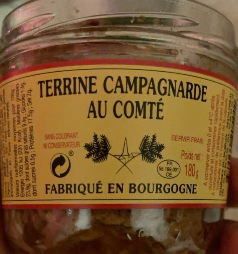 Terrines du Morvan Terrine campagnarde au comté packshot