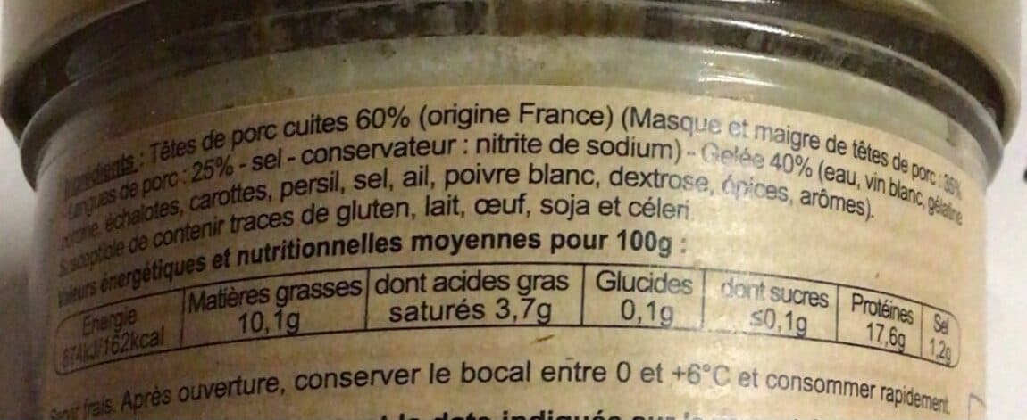 Terrines Du Morvan Fromage de Tête packshot