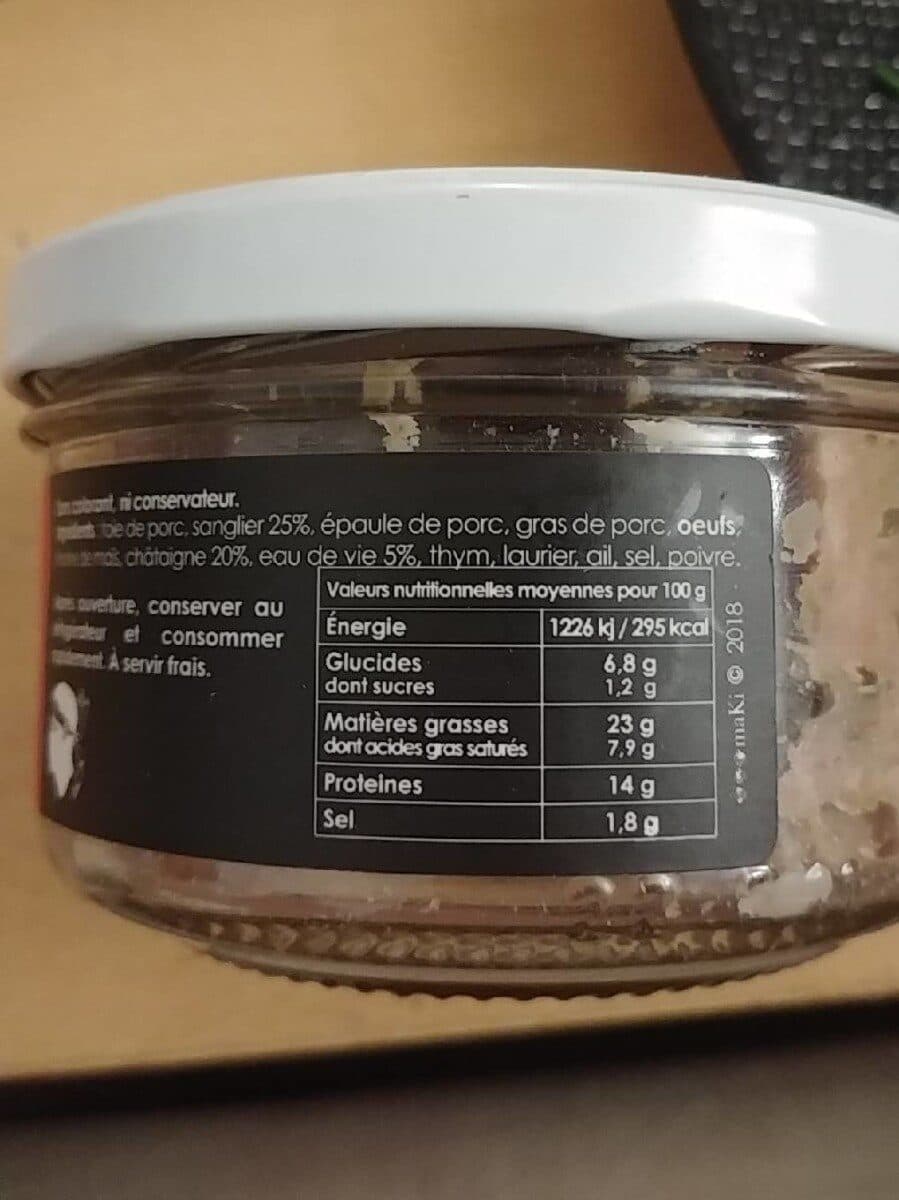 Open Food Facts Terrine sanglier chataigne packshot