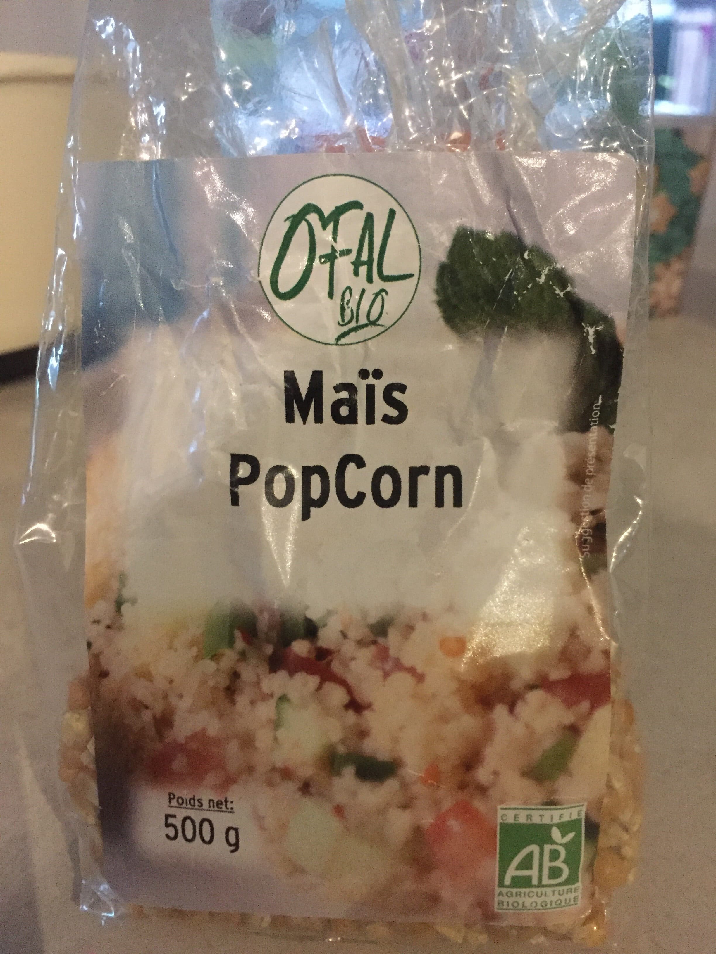 Ofal Maïs pop corn à éclater bio packshot