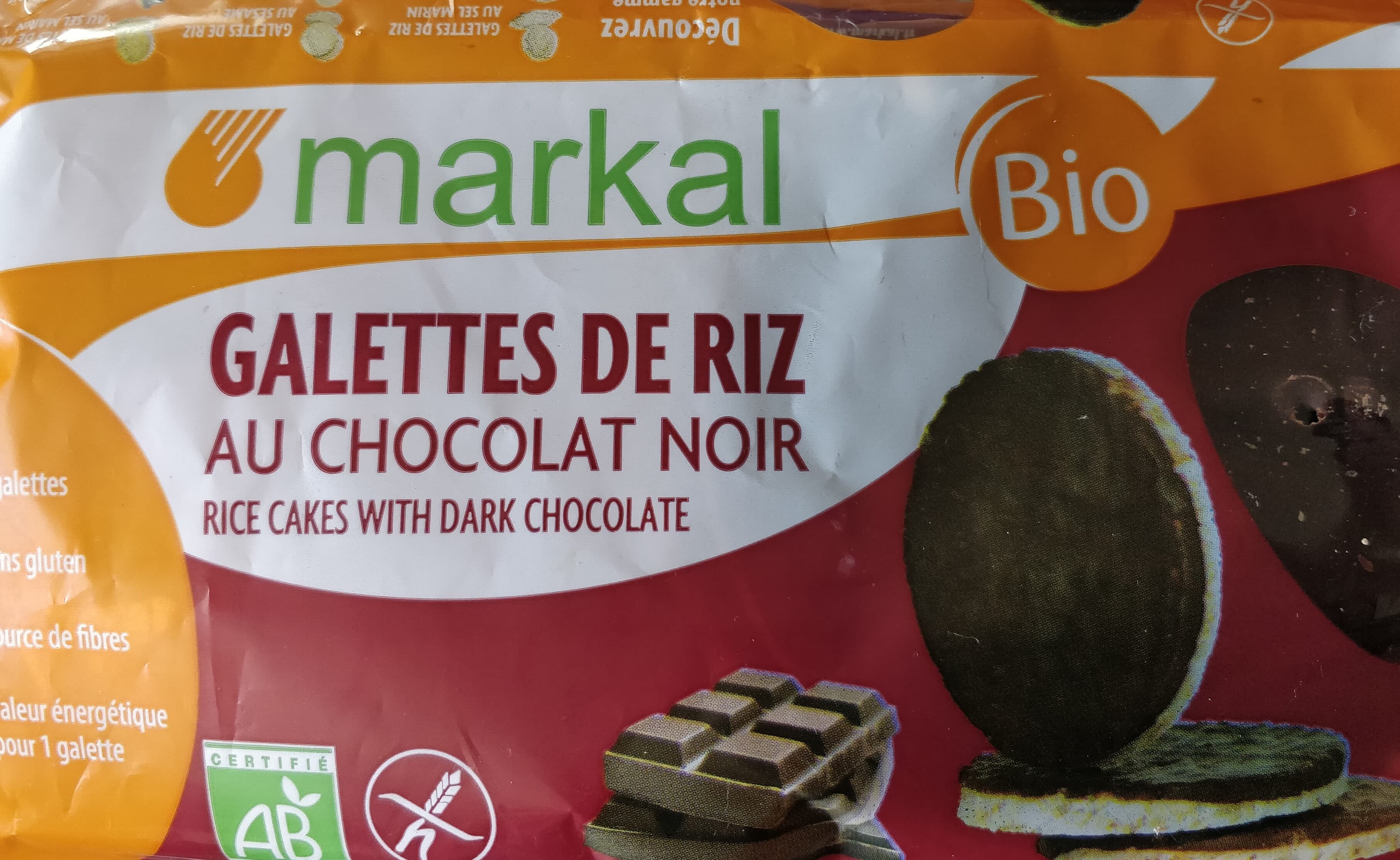 Markal GALETTES RIZ CHOCOLAT NOIR SANS GLUTEN packshot