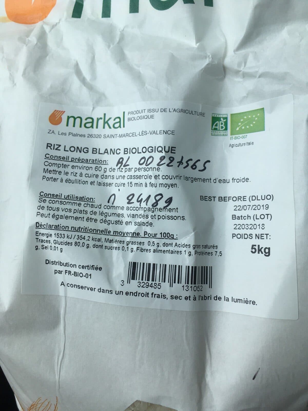 Markal Riz long Blanc packshot