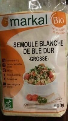 Markal Semoule blanche de blé dur grosse bio packshot