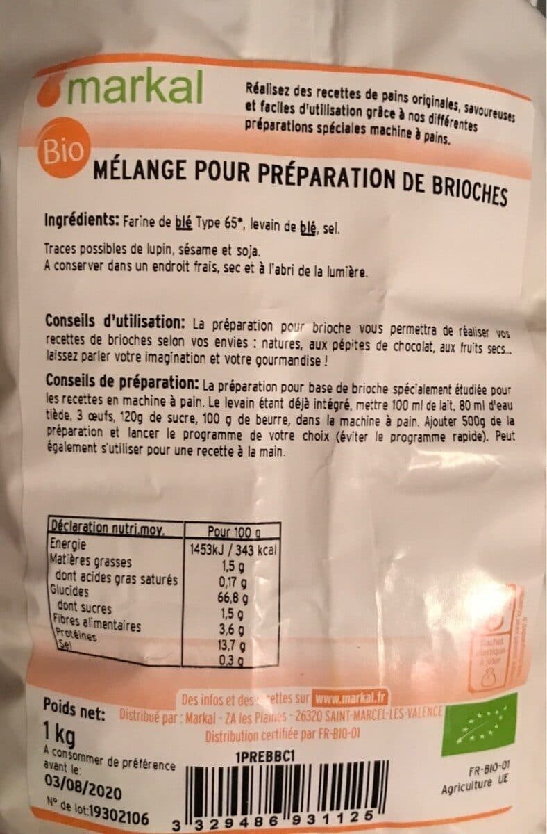 Markal Préparation Pour Brioche packshot