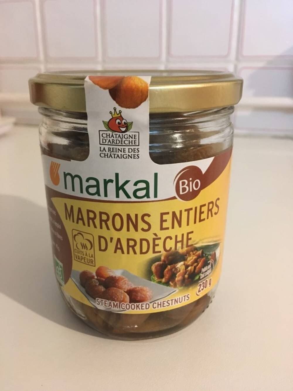 Markal Marrons Entiers Cuits Vapeurs packshot