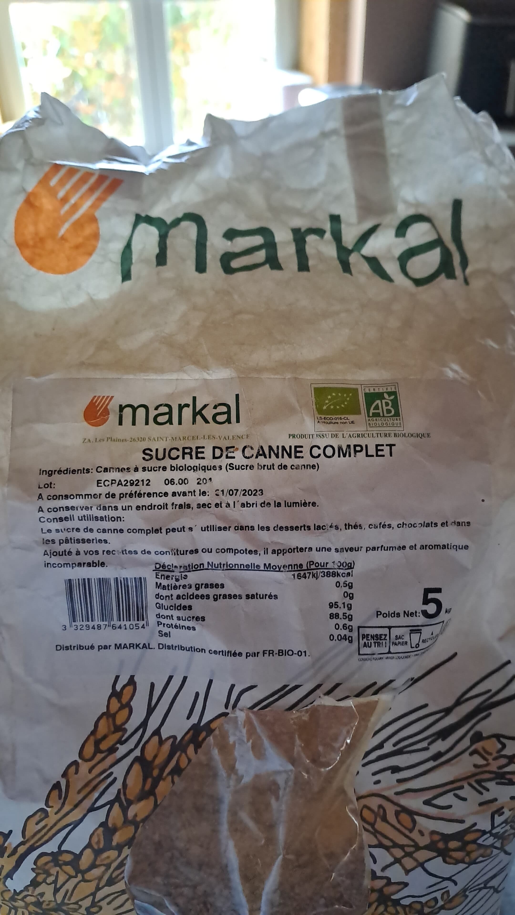 Markal Sucre Canne Complet Bio packshot