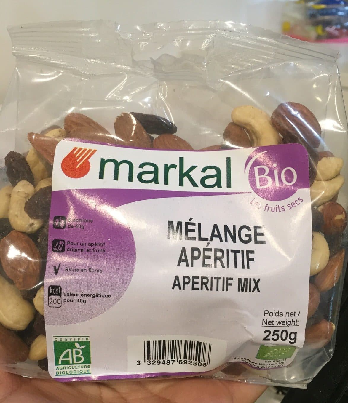 Markal Epicerie / Fruits Secs Et Purées / Fruits Secs à Coques Bio packshot