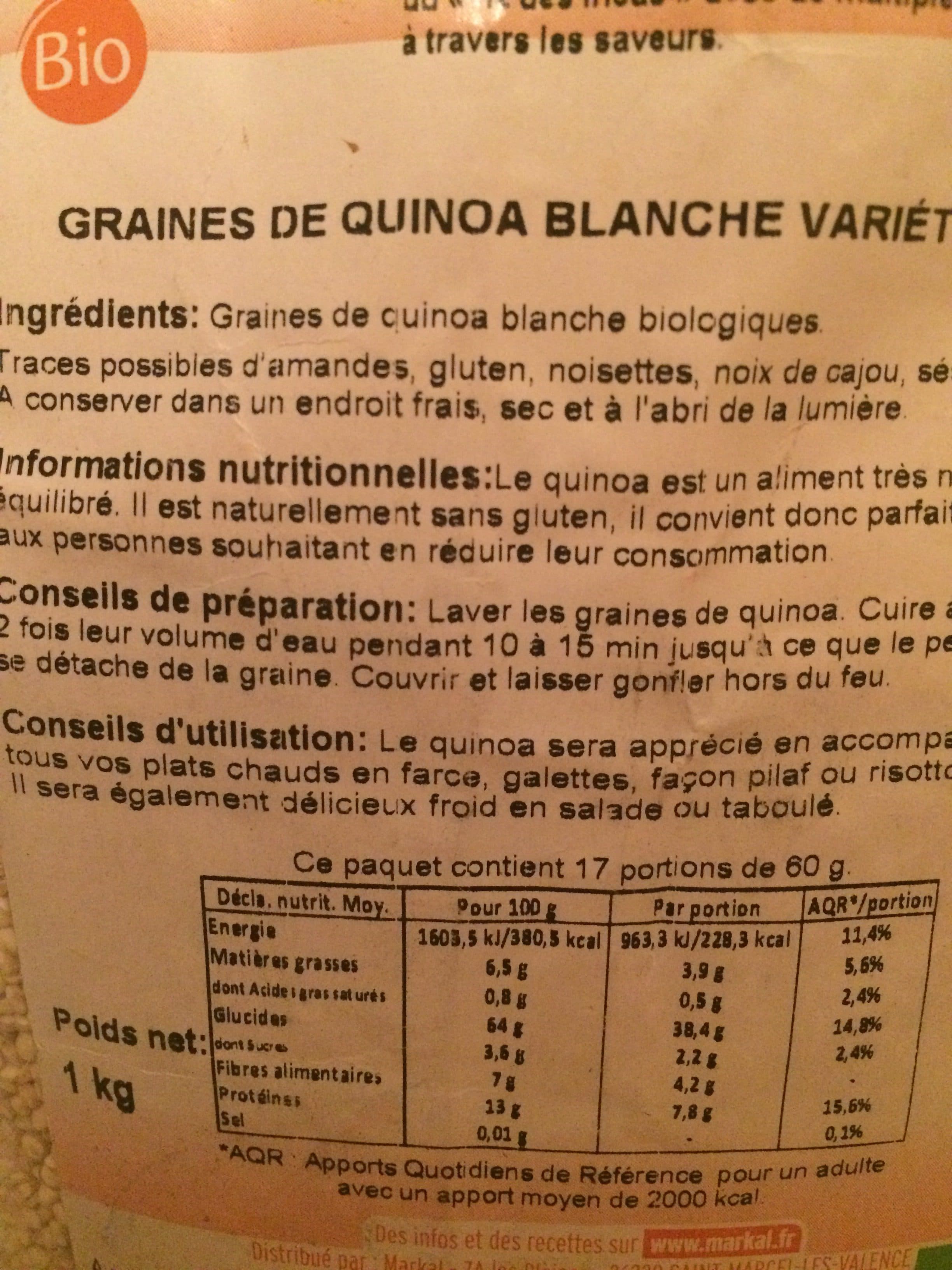 Markal QUINOA REAL BLANCHE packshot