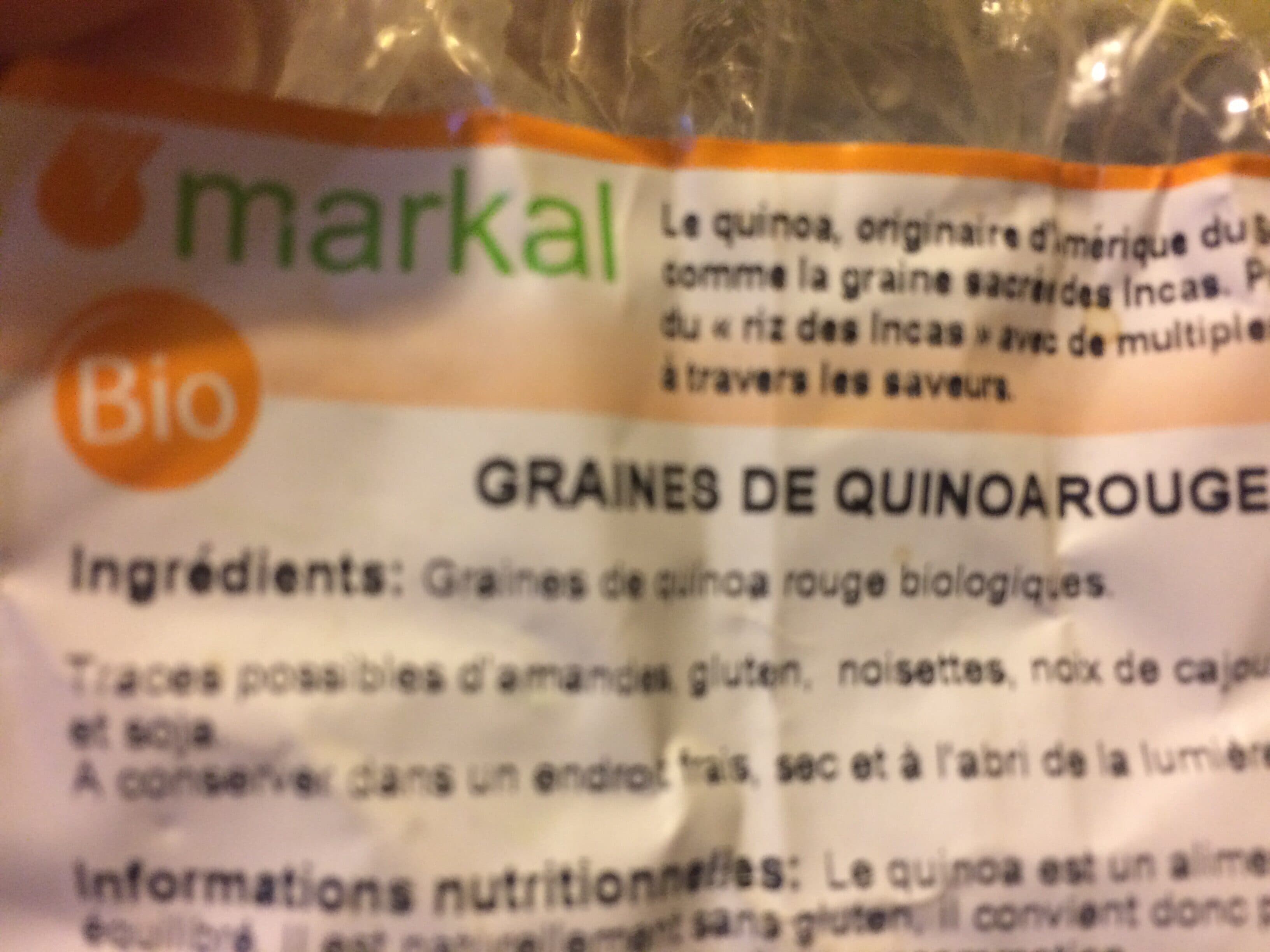 Markal 500G Quinoa Real Rouge packshot