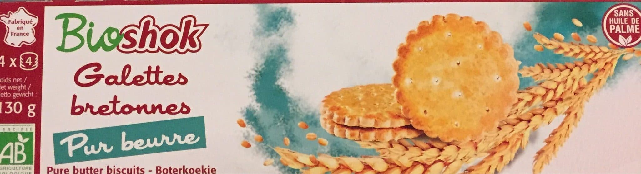 Bioshok Galettes Bretonnes Pur Beurre Bio - 130G - Bioshok packshot