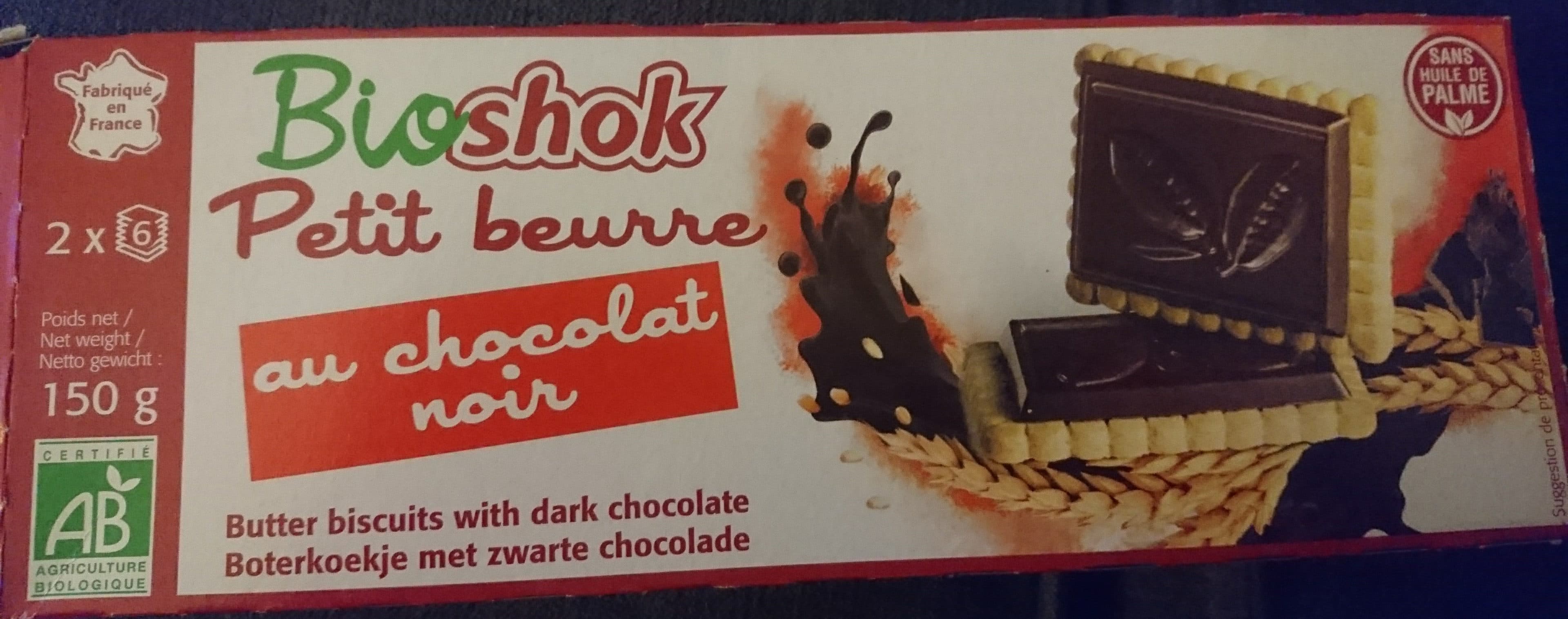 Bioshok Petit Beurre au Chocolat Noir packshot