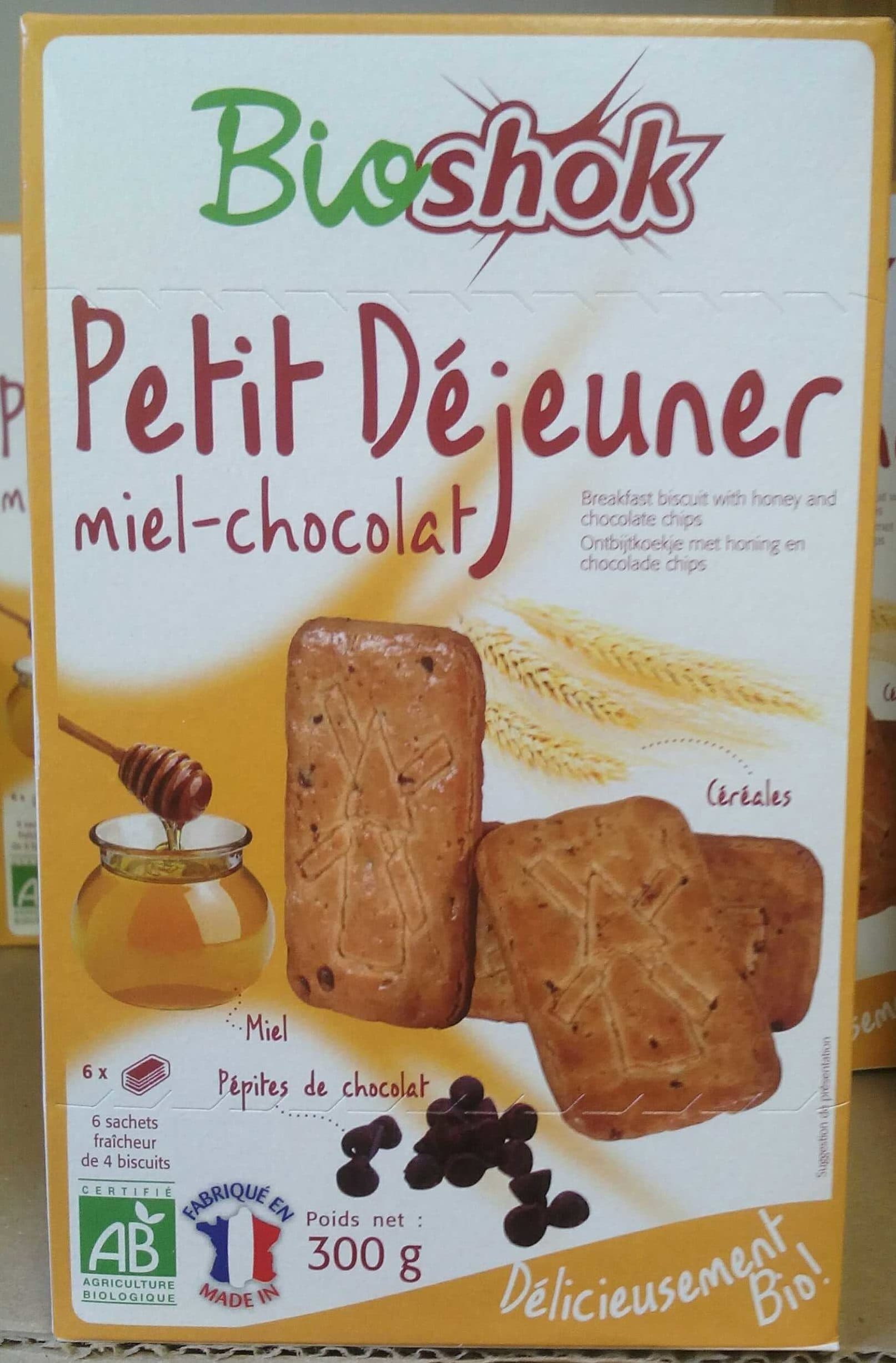 Bioshok Petit-Déjeuner miel-chocolat packshot
