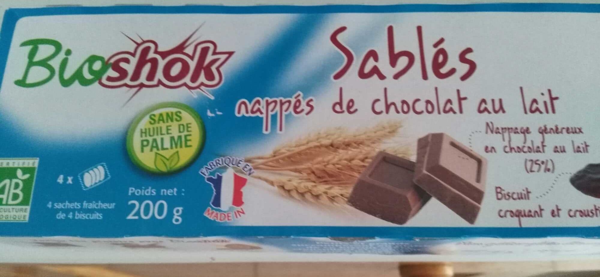 Bioshok Sablés Nappés de Chocolat au Lait packshot