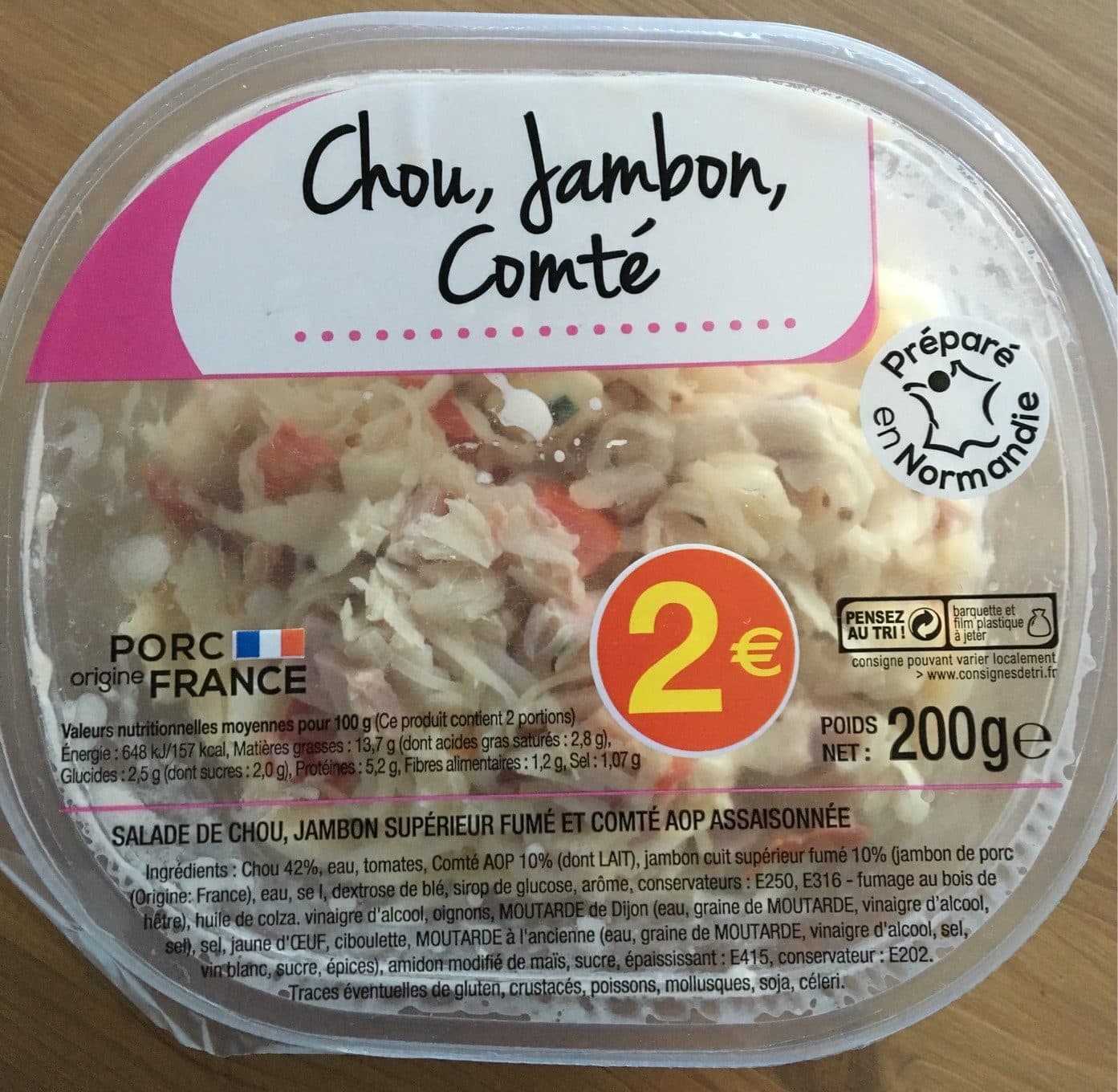Sans marque Chou, jambon, Comté packshot