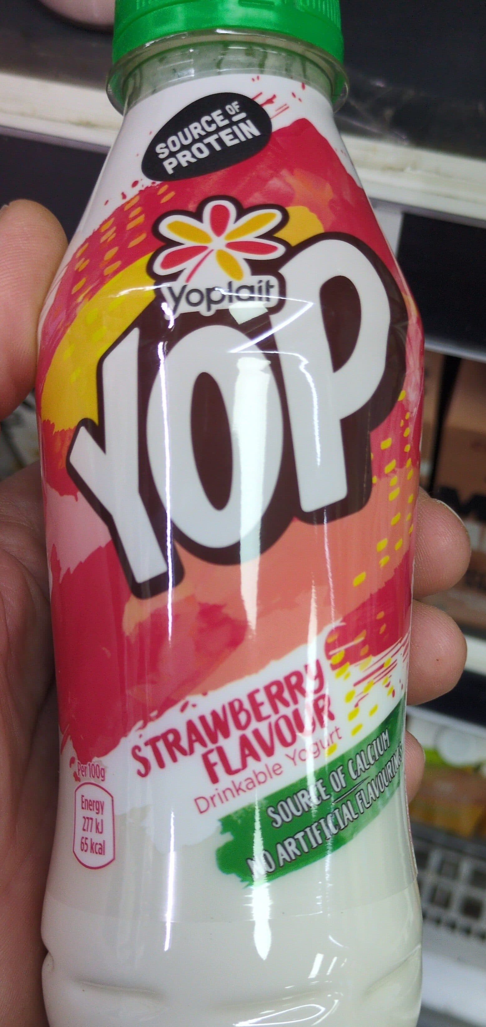 Yoplait Yop Strawberry Flavour Drinkable Yogurt packshot