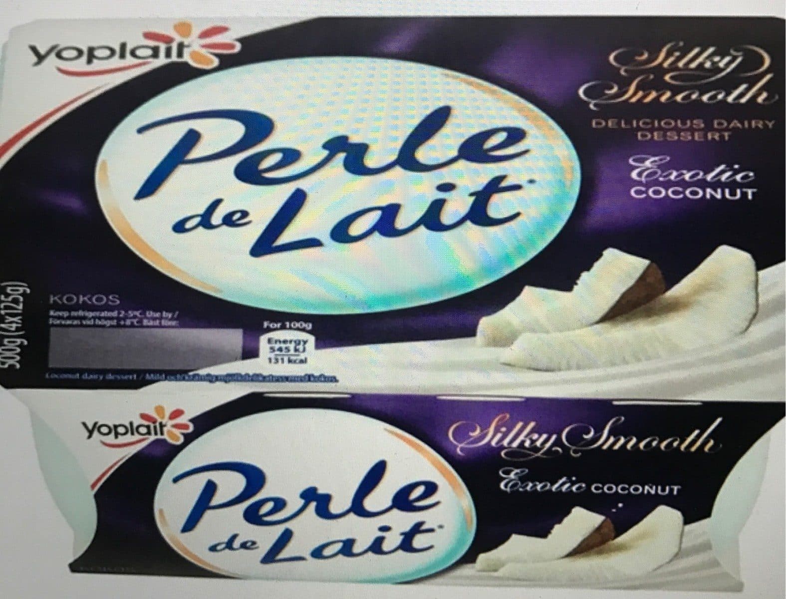 Yoplait Lait Coconut Dairy Dessert 4 x packshot