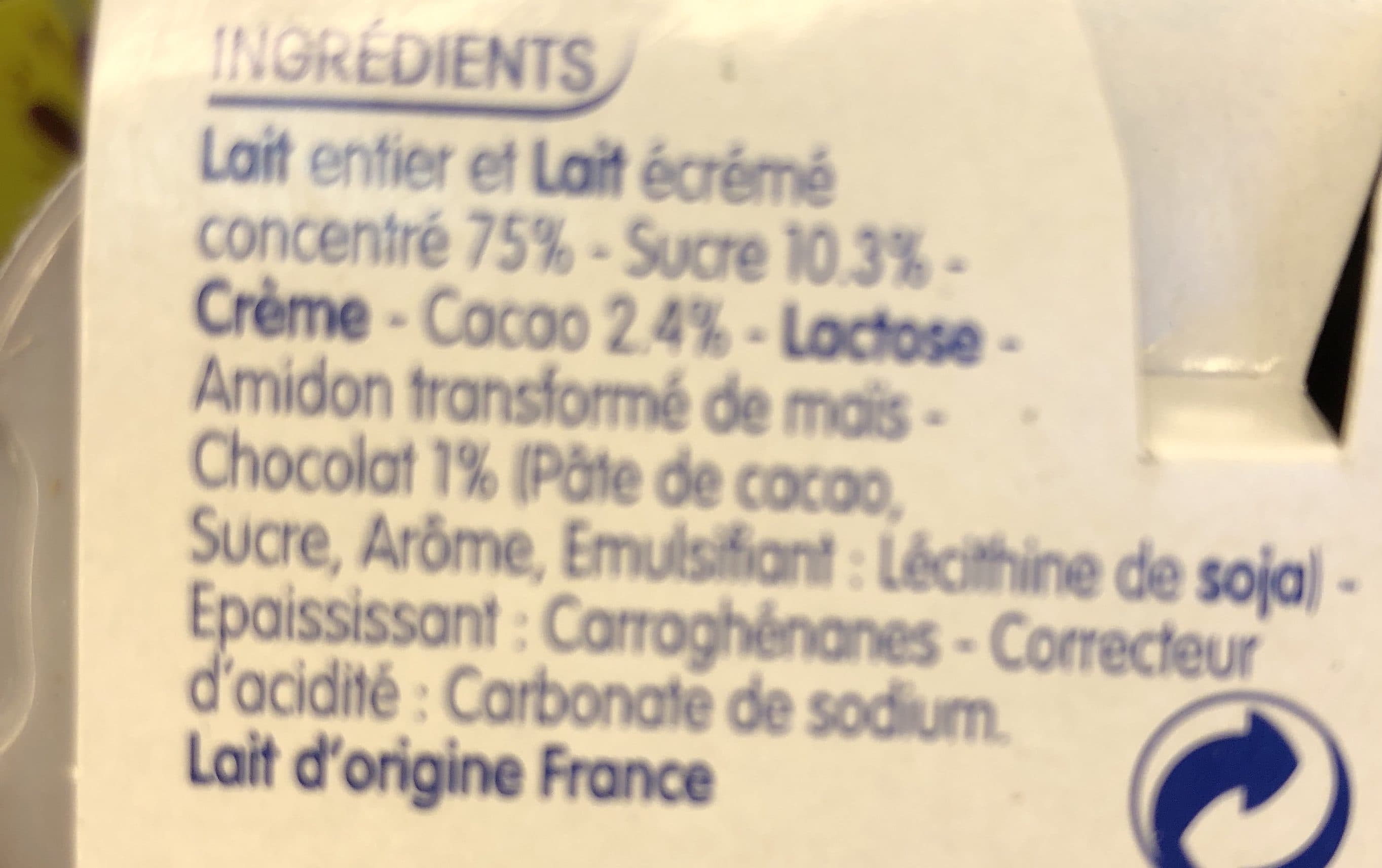Yoplait DESSERT PETITS FILOUS CHOCO 60GX12 packshot