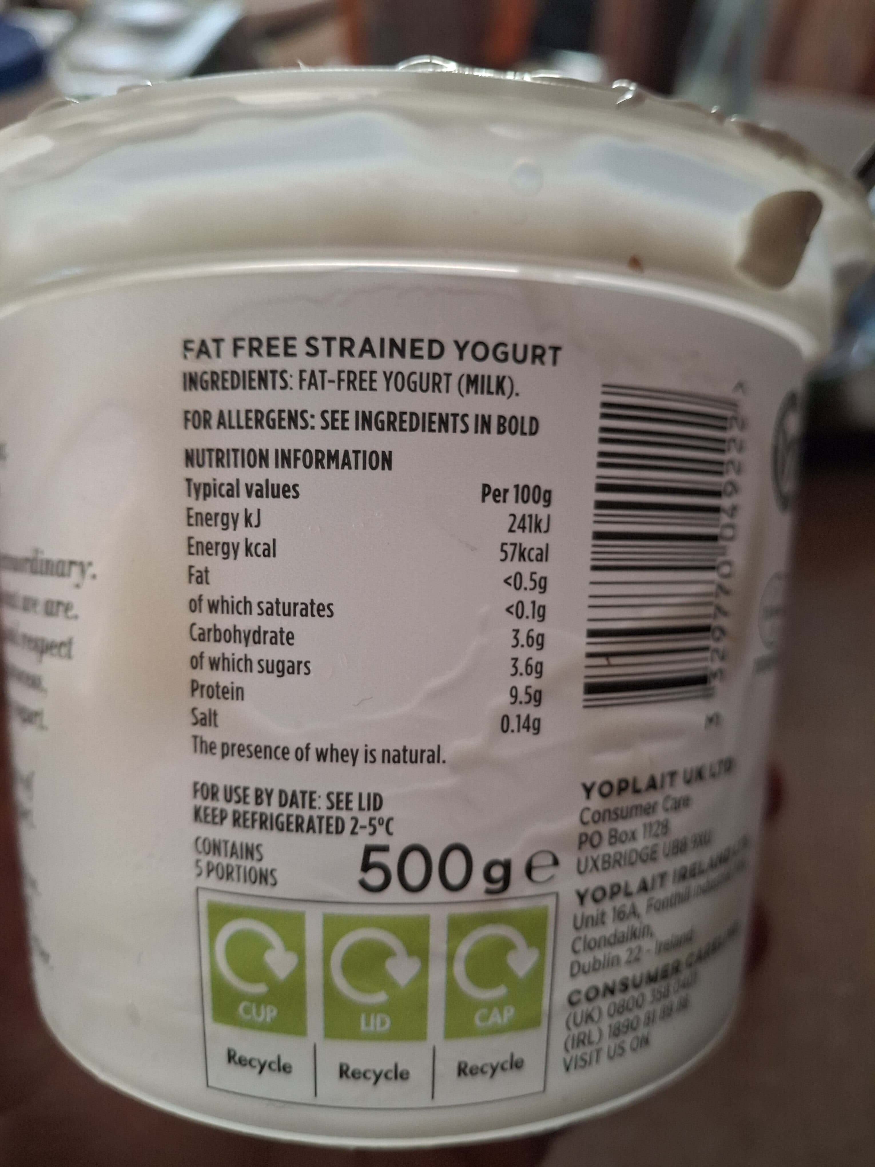 LIBERTÉ Liberte Yoghurt, Natural 0% packshot