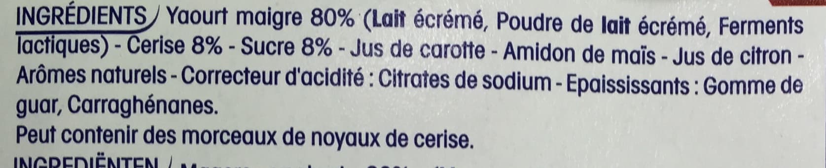 Yoplait Yopa ! Nature sur lit de Cerise (0 % MG) packshot