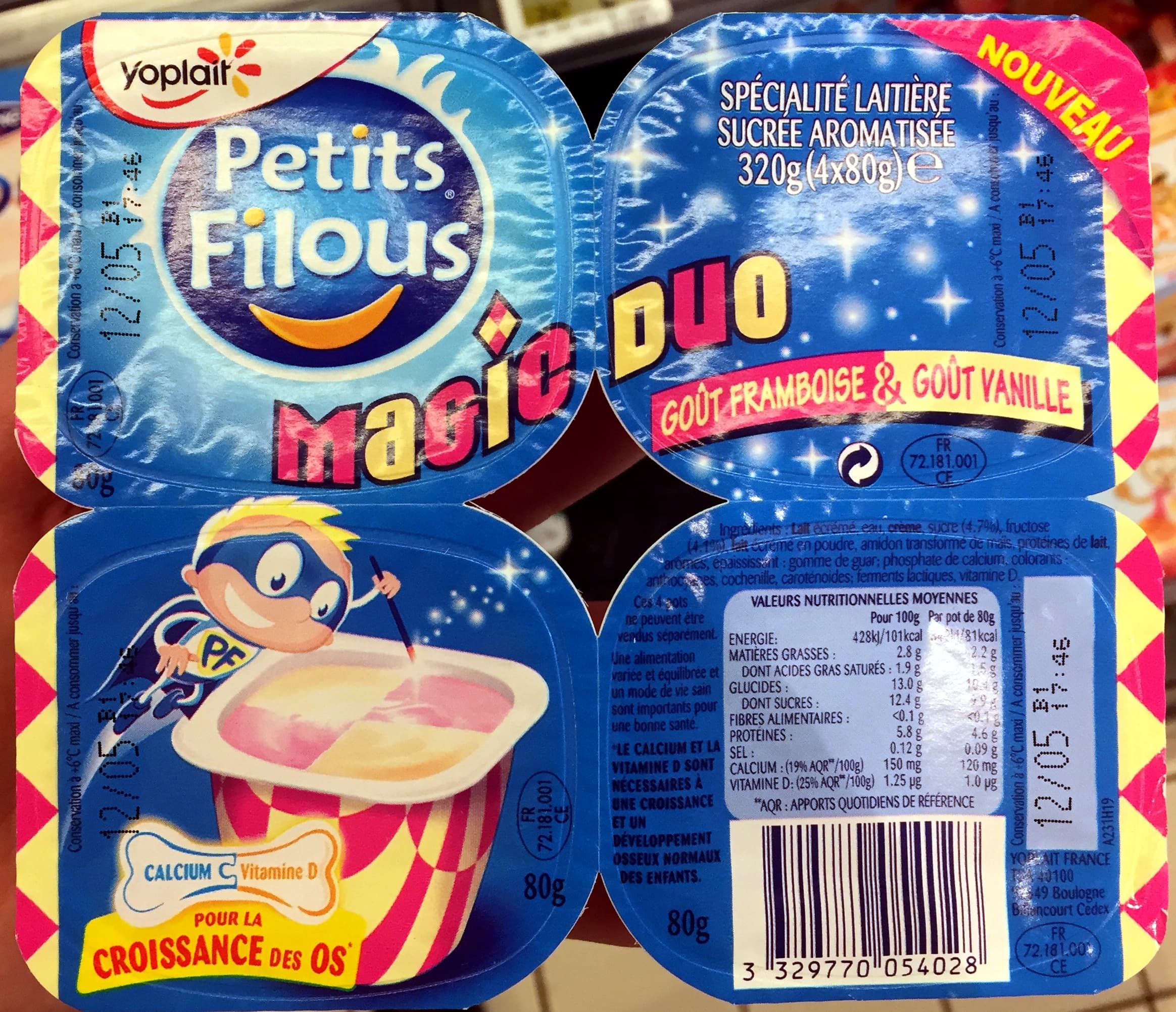 Petits Filous Petits Filous (Magic Duo Goût Framboise & Goût Vanille) packshot