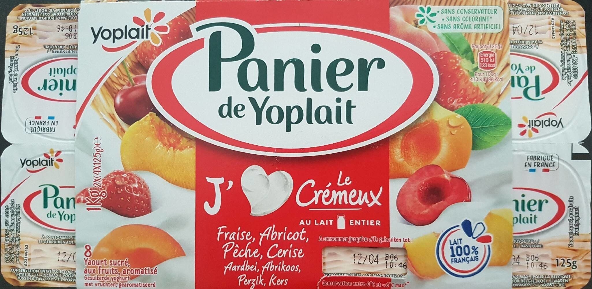 Panier de Yoplait Panier de Yoplait Le Crémeux packshot