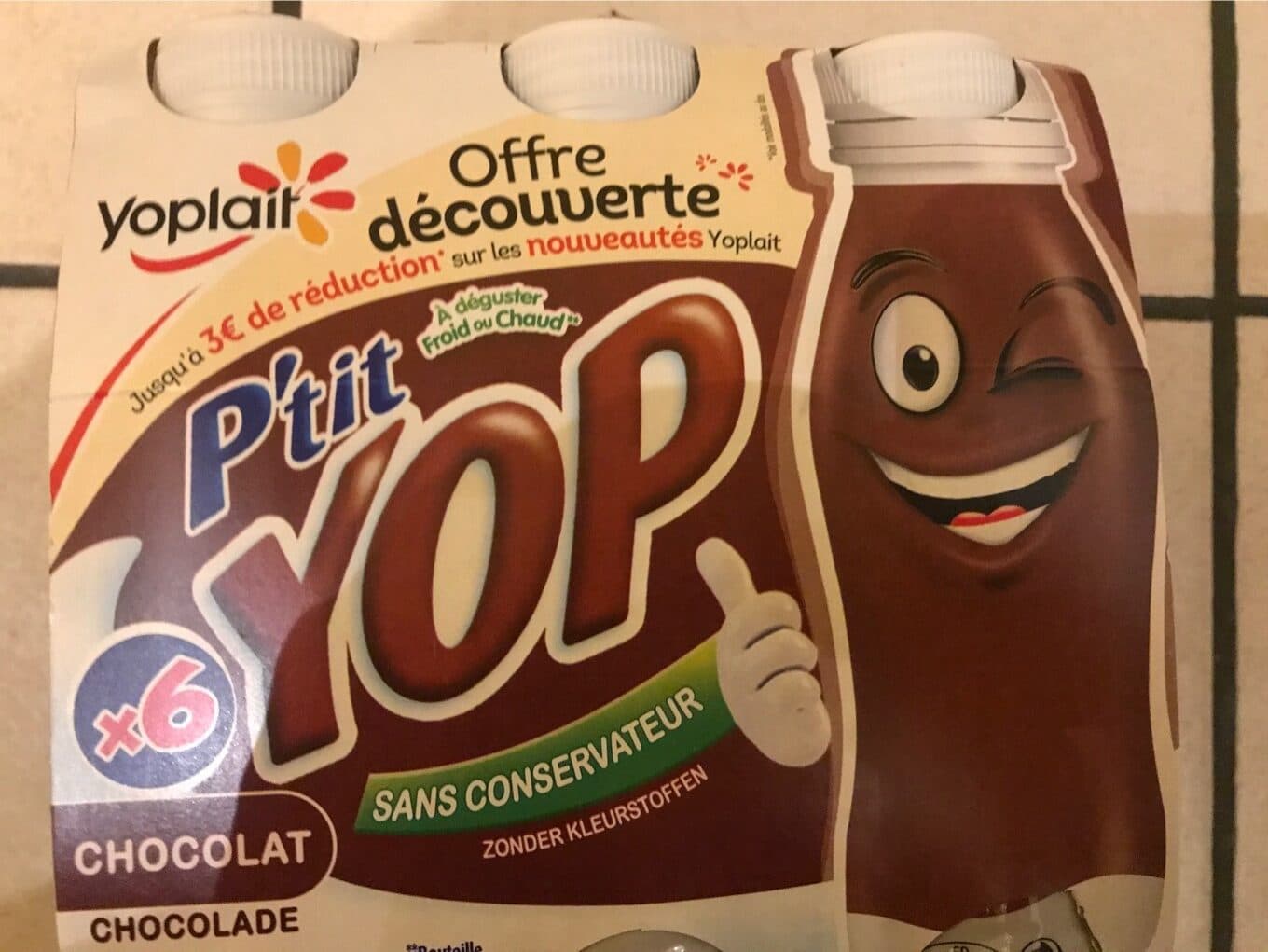 Yop p'tit yop Dessert lacté au chocolat packshot