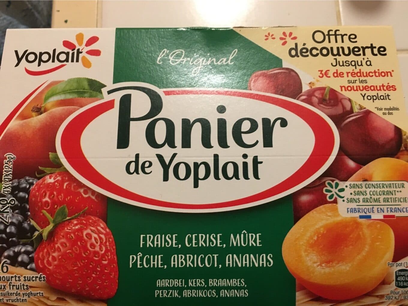 Yoplait Panier de Yoplait packshot